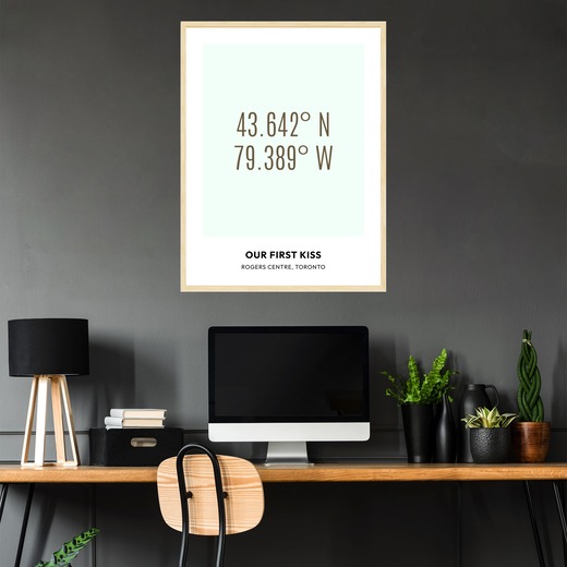 Where We Had Our First Kiss Poster - Coordinates 2