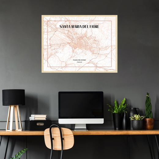 Santa Maria Del Fiore Poster - Street Map 2
