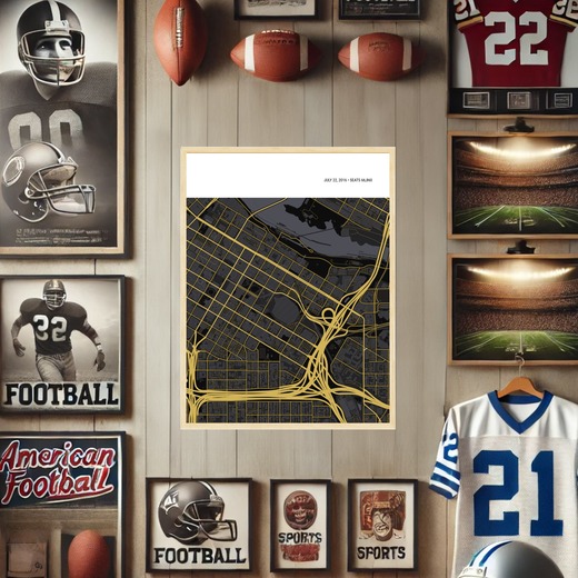 Minnesota Vikings Stadium Poster - Street Map 2