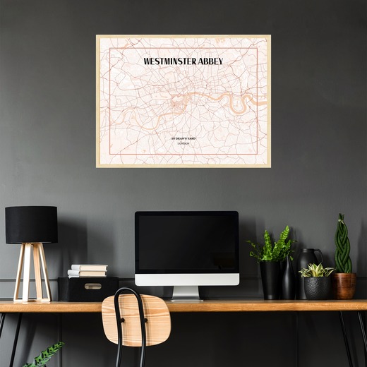 Westminster Abbey Poster - Street Map 2