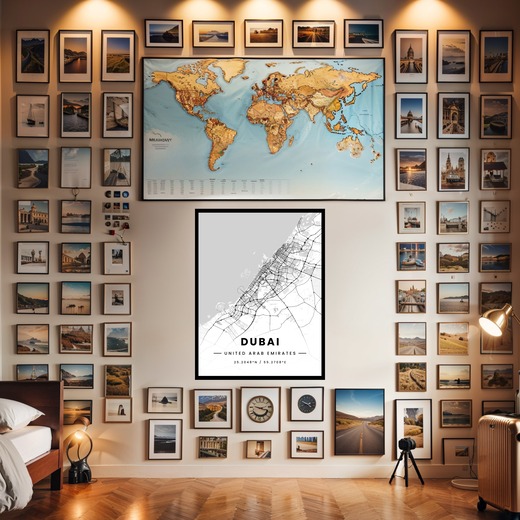 Dubai in Light Poster - Street Map 2