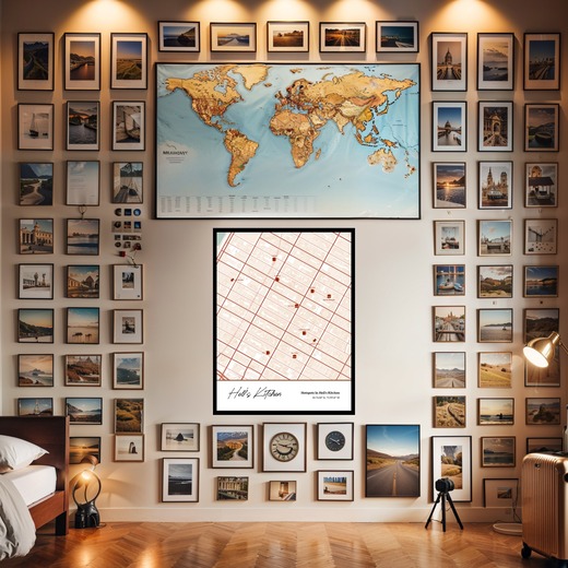 Hotspots in Hell's Kitchen Poster - Street Map 2