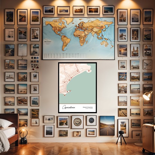 Hotspots in Copacabana Poster - Street Map 2