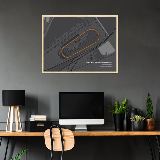 Gateway Motorsports Park Poster - Track Map 2