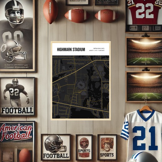 Buffalo Bills Stadium Poster - Street Map 2
