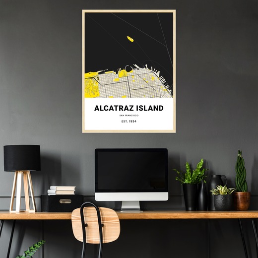 Alcatraz Poster - Street Map 2