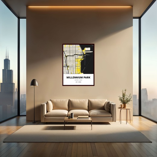 Millenium Park Poster - Street Map 2