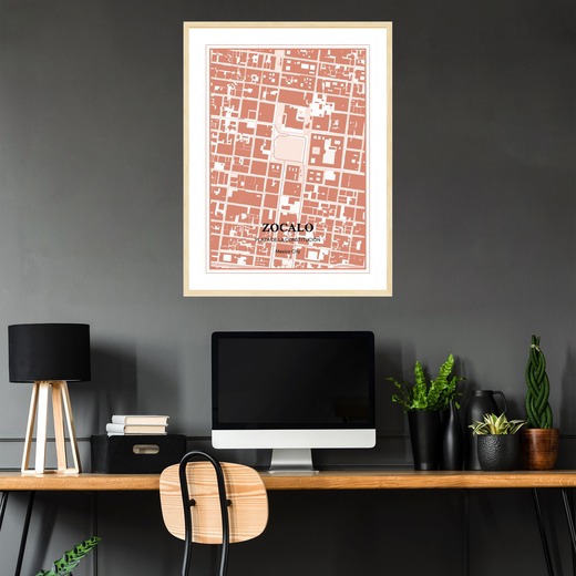 Zocalo Plaza Poster - Street Map 2