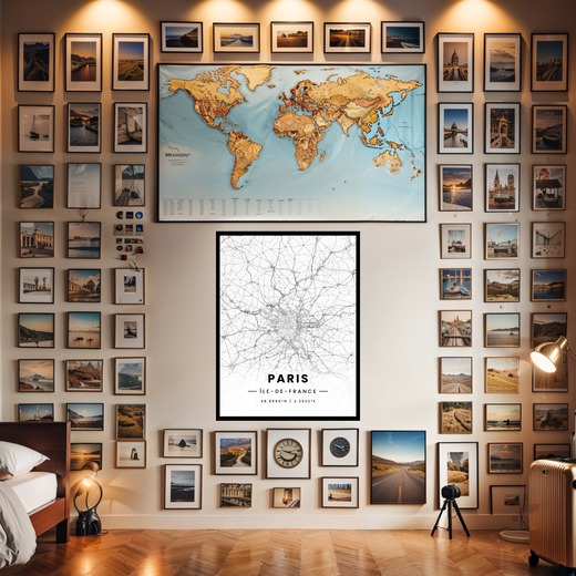 Paris in Light Poster - Street Map 2
