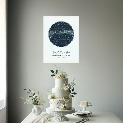 When We Fell in Love Poster - Celestial Map 2