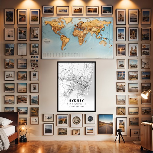 Sydney in Light Poster - Street Map 2