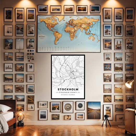Stockholm in Light Poster - Street Map 2