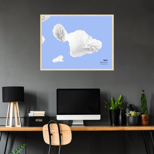 Island of Maui Poster - Street Map 2