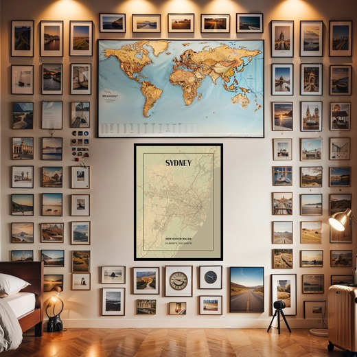 Sydney in Vintage Poster - Street Map 2