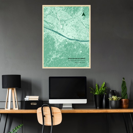 Ponte Vecchio Poster - Street Map 2