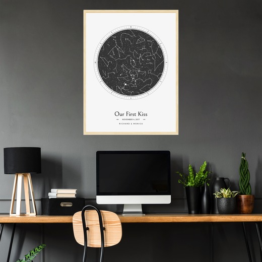 The Day We Had Our First Kiss Poster - Celestial Map 2