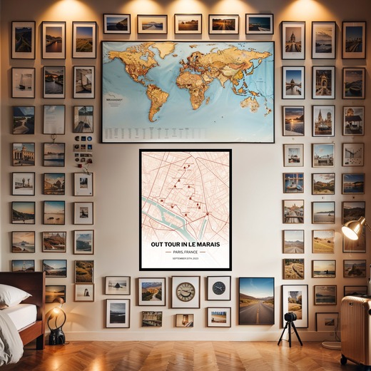 My Stay in Le Marais Poster - Route Map 2