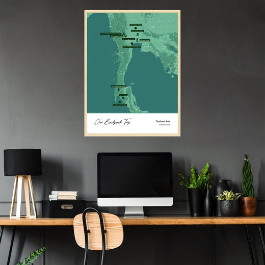 My Backpacking Trip Poster - Terrain Map 2