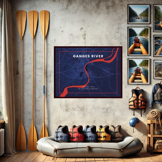 Ganges River through Varanasi in High Energy Poster 2