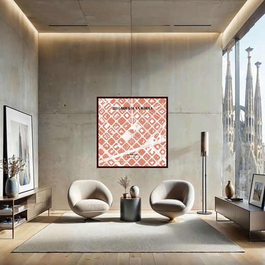 La Sagrada Familia Poster - Street Map 2
