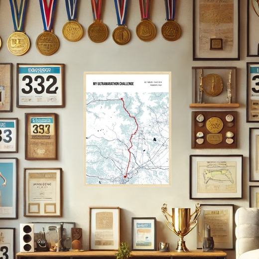 My Ultramarathon Challenge Poster - Route Map 2