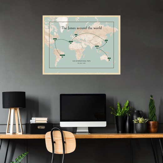 Our International Trip Poster - Route Map 2