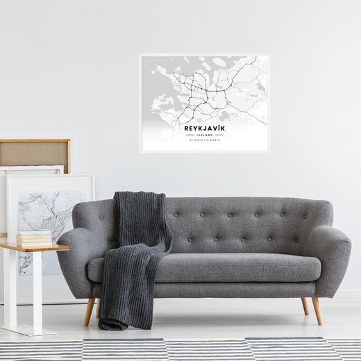 Reykjavik in Light Poster - Street Map 5