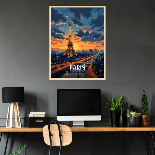 Paris Travel Print - Vintage Travel Art Poster 2