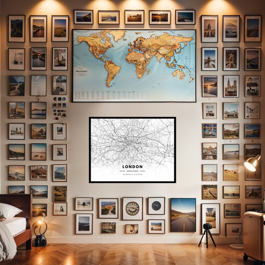London in Light Poster - Street Map 2