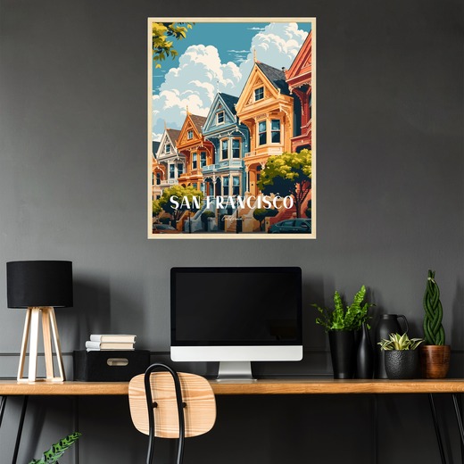 San Francisco Travel Print - Vintage Travel Art Poster 2