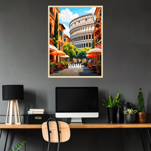 Rome Travel Print - Vintage Travel Art Poster 2