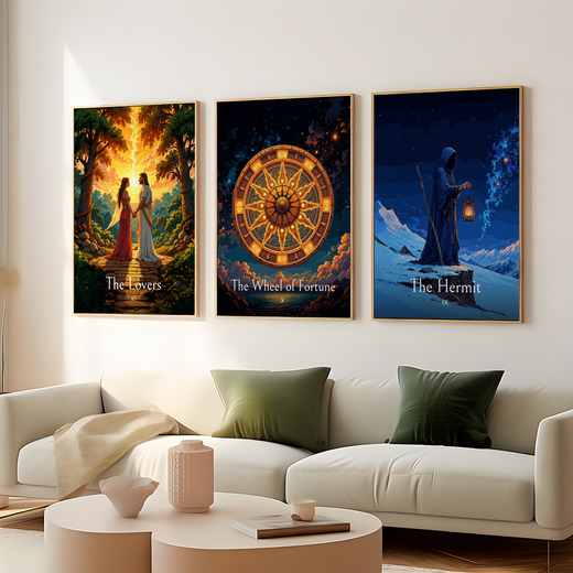 The Wheel of Fortune in Enchanted Surrealism Print - Custom Tarot Card Poster 8
