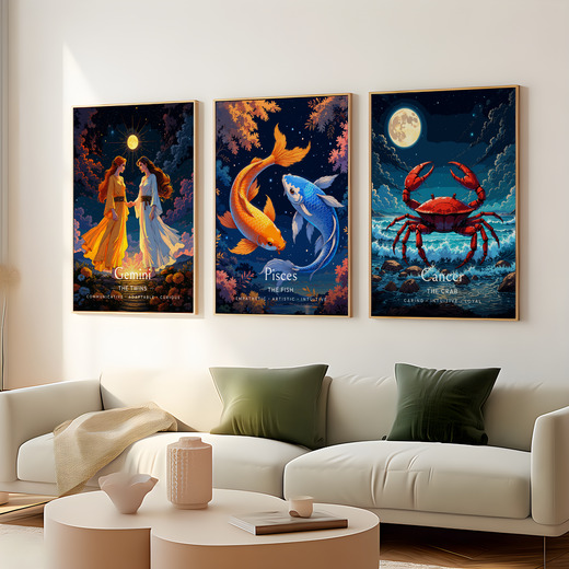 Pisces in Enchanted Surrealism Print - Custom Zodiac Sign Poster 8