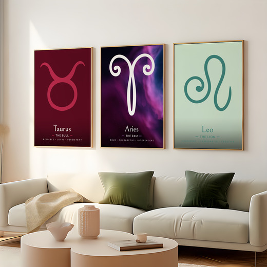 Aries in Curvy Print - Custom Zodiac Sign Poster 8