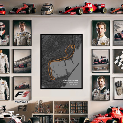 Monaco Grand Prix Poster - Track Map 7