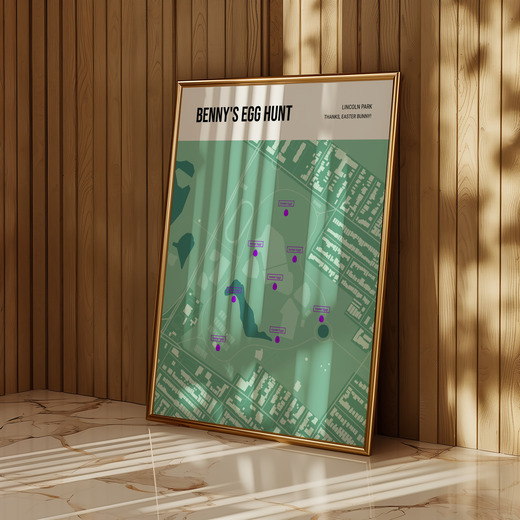 Easter Egg Hunt Poster - Street Map 8