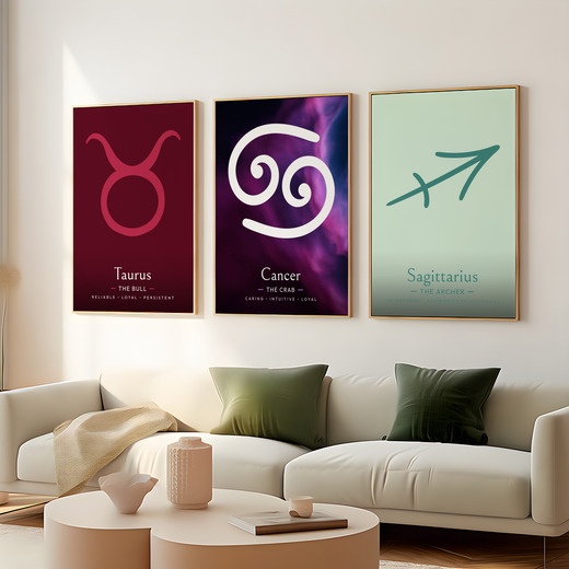 Cancer in Curvy Print - Custom Zodiac Sign Poster 7