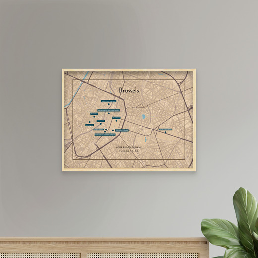 Brussels Airbnb Tourist Poster in Road Trip - Street Map 8