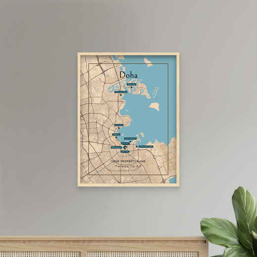 Doha Airbnb Tourist Poster in Road Trip - Street Map 8