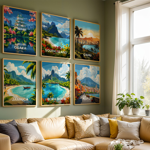 Bora Bora Travel Print - Vintage Travel Art Poster 7