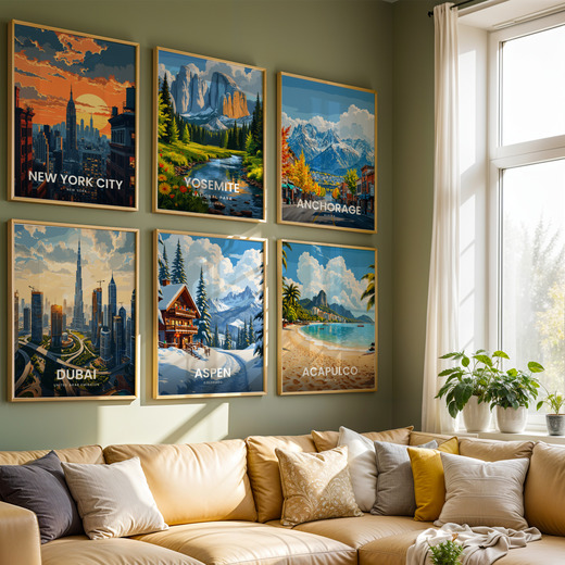 Winter in Aspen Travel Print - Vintage Travel Art Poster 8