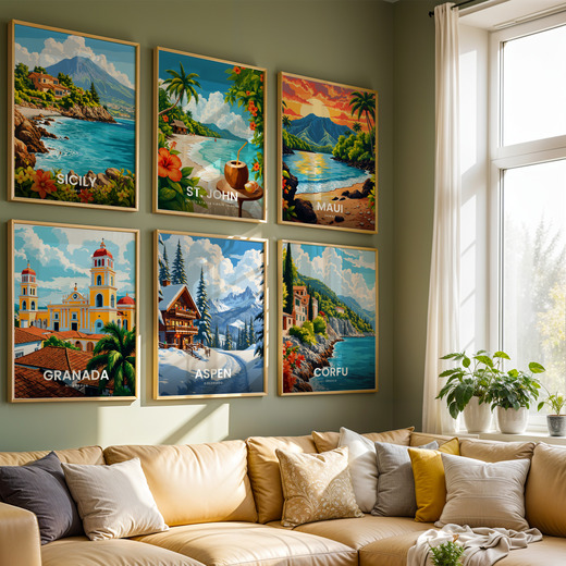 Winter in Aspen Travel Print - Vintage Travel Art Poster 8