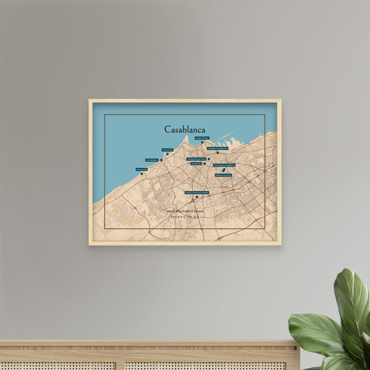 Casablanca Airbnb Tourist Poster in Road Trip - Street Map 7