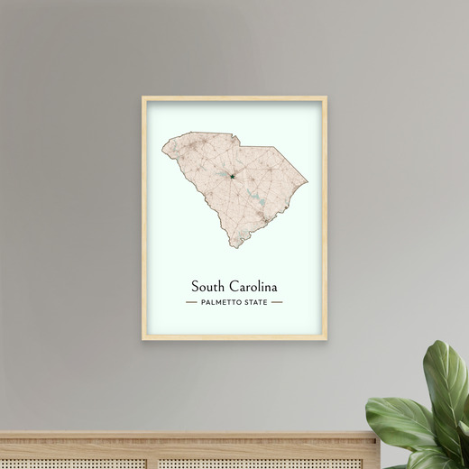 South Carolina State Poster - Boundary Map 7