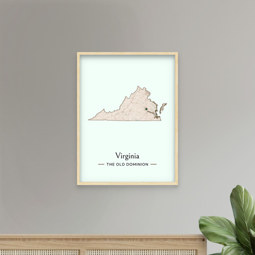 Virginia State Poster - Boundary Map 8