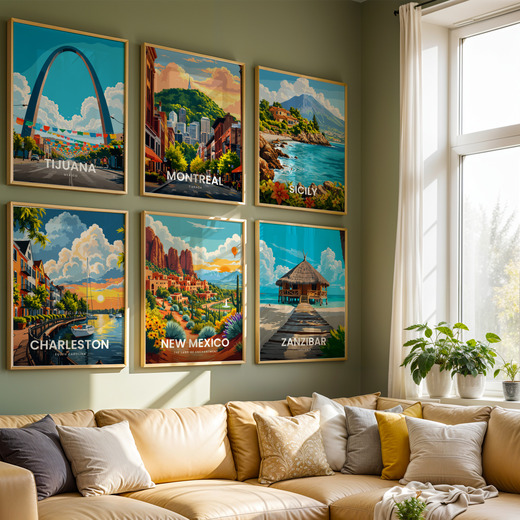 New Mexico Travel Print - Vintage Travel Art Poster 8