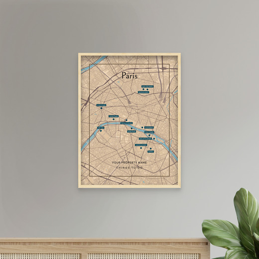 Paris Airbnb Tourist Poster in Road Trip - Street Map 8
