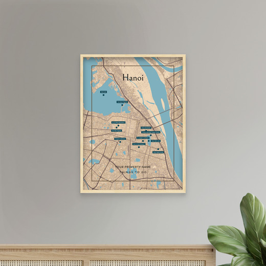 Hanoi Airbnb Tourist Poster in Road Trip - Street Map 8