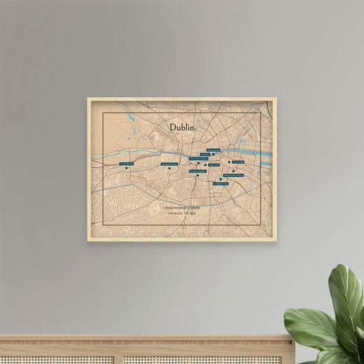 Dublin Airbnb Tourist Poster in Road Trip - Street Map 7