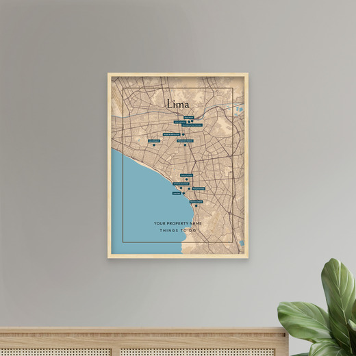Lima Airbnb Tourist Poster in Road Trip - Street Map 8